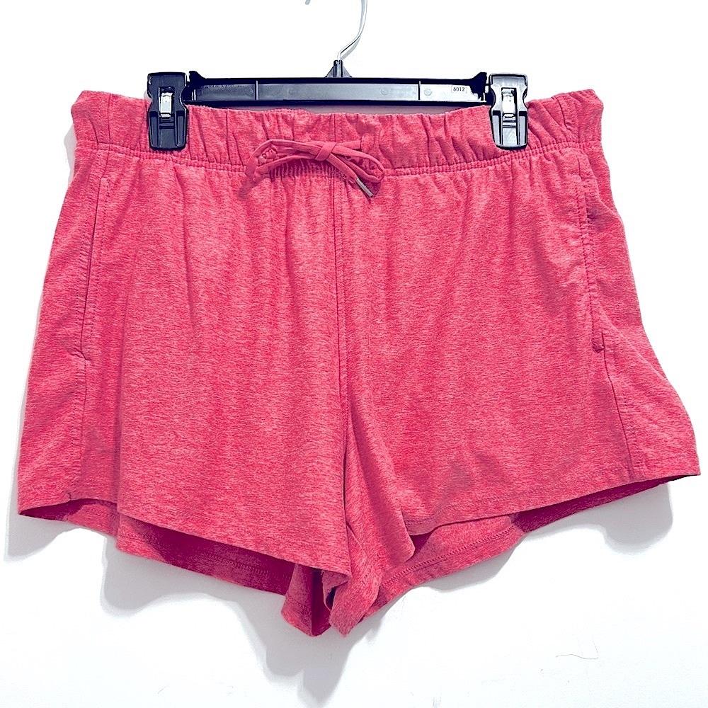 Athletic Works Women’s Pink Athletic Shorts with Elastic Waistband & Pockets
